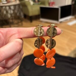 Elegant Orange and Gold Bracelets